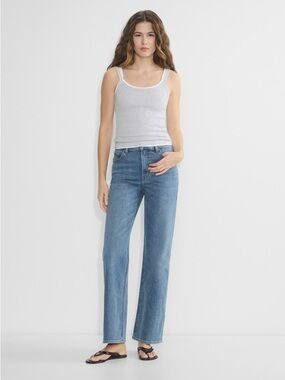 NWT Denim Forum The '90s Snatched Hi-rise Wide Jean